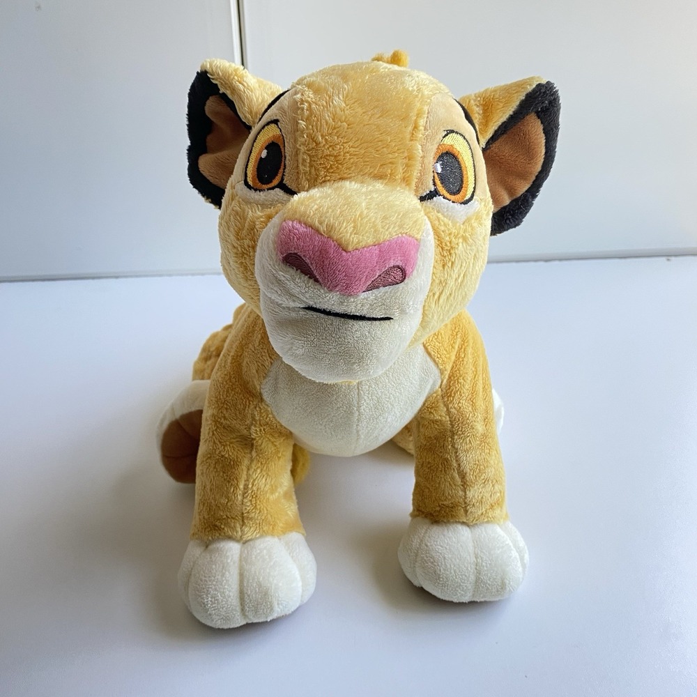 Disney Store The Lion King Simba Plush Young Cub Stuffed Animal Soft Toy 15"